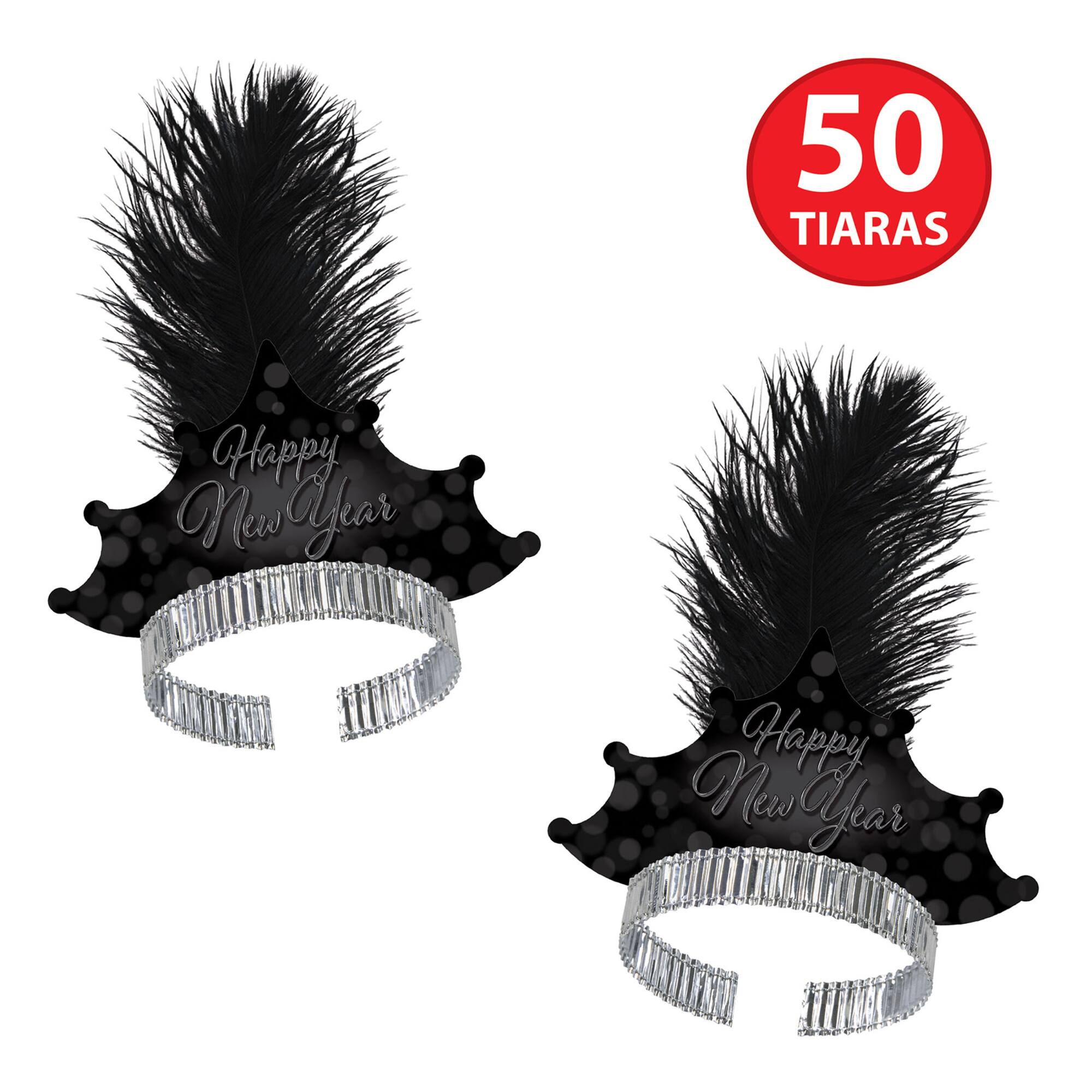 Beistle Blackout New Year Tiaras, 50ct.